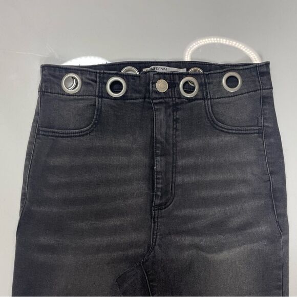 Garage Ultra High Rise Denim Jeans Women SIze 0 Or 24 Black - Picture 2 of 9
